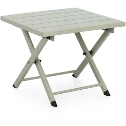 Gartenbeistelltisch Taylor aus Aluminium, modern, klappbar, Farbe Breeze, pflegeleicht für Outdoor
