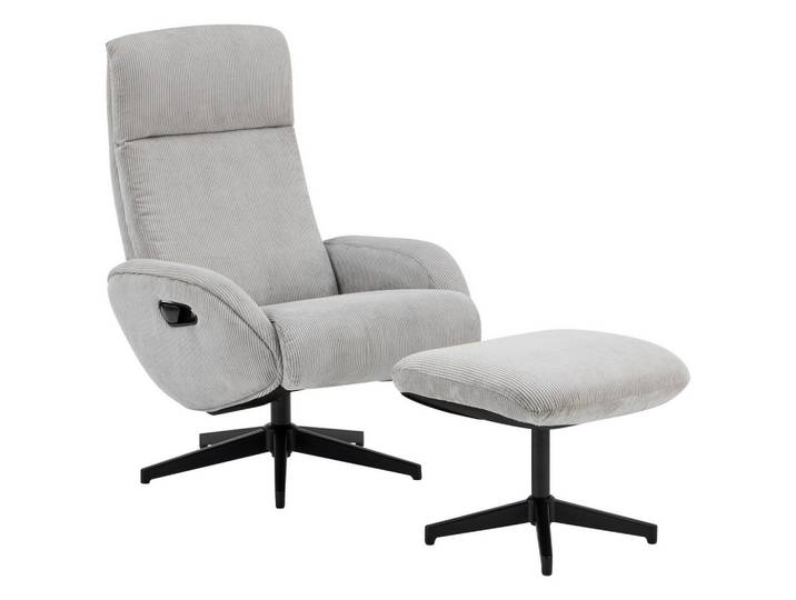 Xora Relaxsesselset, Grau, Schwarz, Metall, 75x106x74 cm, Liegefunktion, Relaxfunktion, Wohnzimmer, Sessel, Relaxsessel