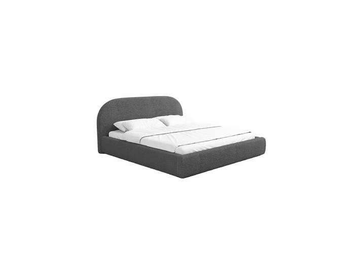Design Polsterbett „Zahra“ mit Ablagefach, Bouclé Graphit BLOOMINGLOFT Collection