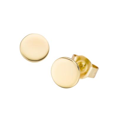 Paar Ohrstecker FIRETTI "Schmuck Geschenk Silber 925 Ohrschmuck Kreise", gold (gelbgoldfarben), Ohrringe, Damen, 6,7mm, Silber 925 (Sterlingsilber)