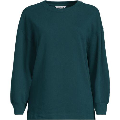 Leichtes Sweatshirt in Petite-Größe, Damen, size: petite, Grün, Baumwolle, by Lands' End