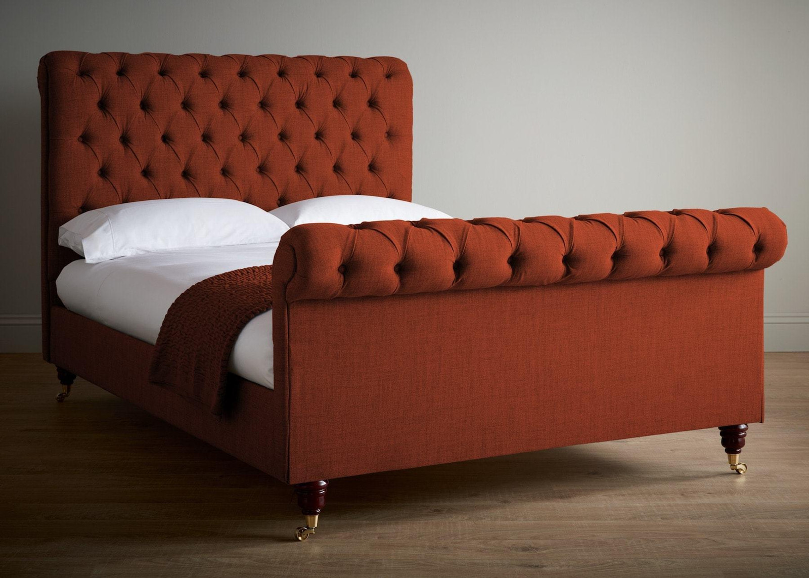 Bett Polster Design Luxus Chesterfield Hotel Hoofdbord voor Slaapkamer - Oranje