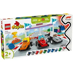 LEGO® DUPLO® 10445 F1® Team Rennautos mit Rennfahrern, mehrfarbig