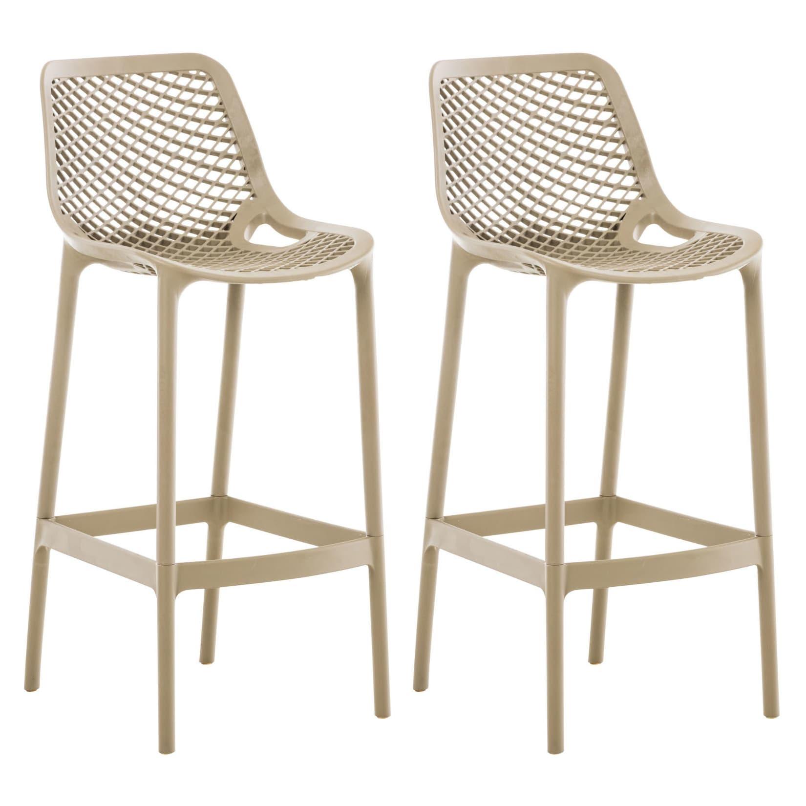 CLP 2er Set Barhocker Air Farbe: schlamm