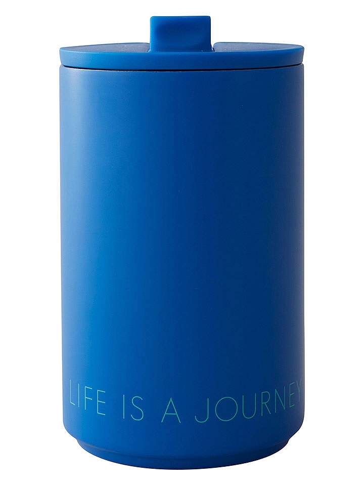Design Letters Thermobecher "Life is a journey" in Blau - 350 ml - onesize