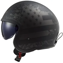 LS2, Motorradhelm, OF599 SPITFIRE II BLACK FLAG Jethelm (XS)