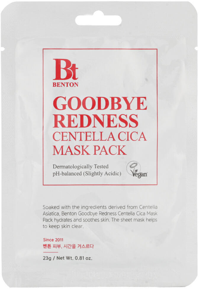 Benton Goodbye Redness Centella Cica Mask Pack 23 g