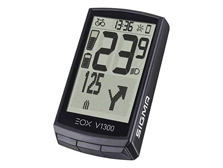 SIGMA EOX View 1300 Slimme e-bike computer met vele functies incl. Over Clamp Butler Perfect gekoppeld met de gratis EOX APP