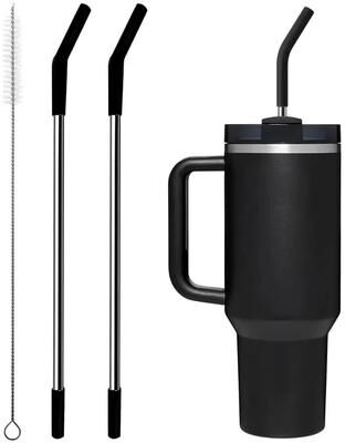 Uplifted Finds Stainless Steel Straw With Silicone Tip Replacement Set For Tumbler Cups Stainless Steel Straw With Silicone Tip Replacement Set For Tumbler Cups