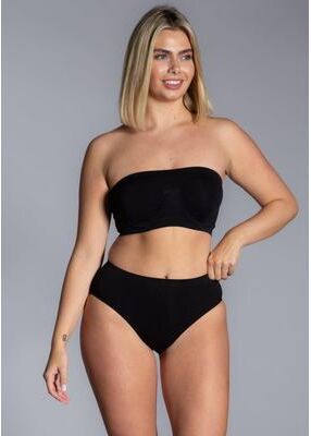 Plus Size Women's Angel Seamless Underwire Bandeau Bra by Rhonda Shear in Black (Size 2X)