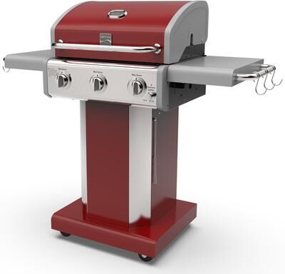 Kenmore 3-Burner Propane Gas Grill with Foldable Side Shelves
