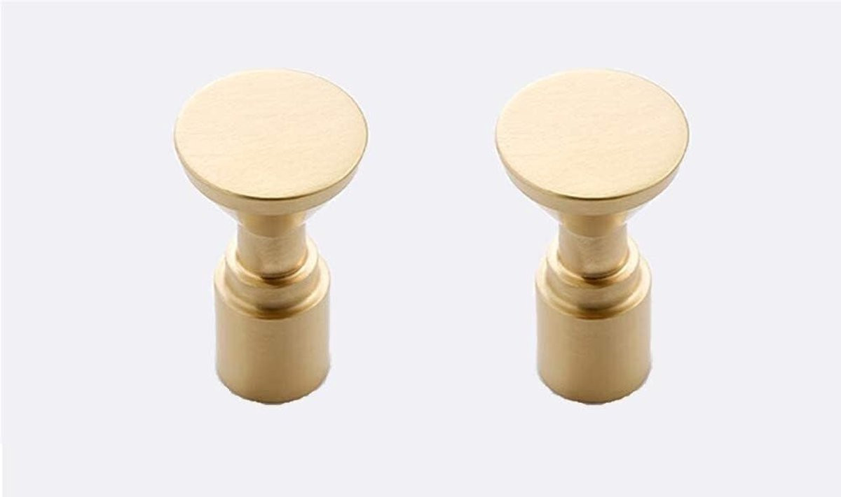 Set van 2 Messing Wandhaken Model 3055 voor Kleding, Handdoeken en Sleutels