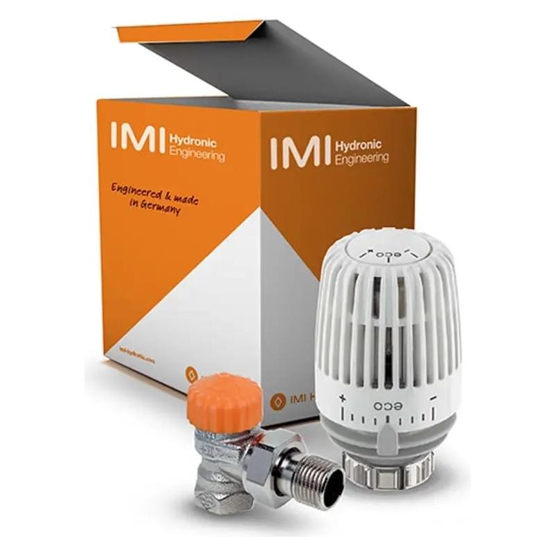 Imi Hydronic Engineering HEIMEIER Set 3 Thermostat-Kopf K eco und Th.-Ventil Eclipse, DN 15, Eck (969626800)