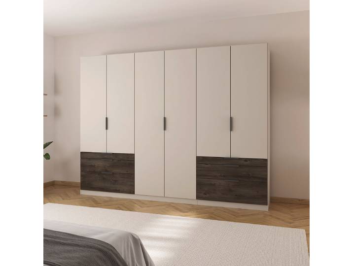 home24 Draaideurkast Koda 271cm 6 beige/kasjmier