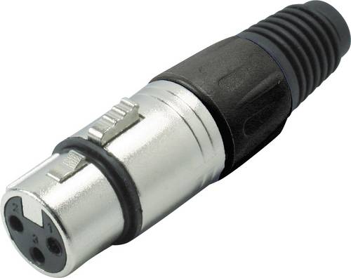 Kash 55022-S XLR-Steckverbinder Kupplung, gerade Polzahl: 3 Schwarz 1St.