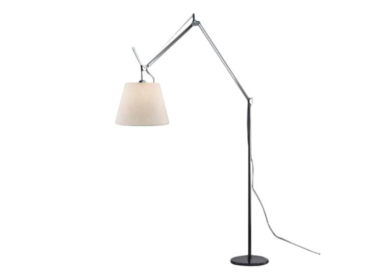 ARTEMIDE lampadaire TOLOMEO MEGA Ø 36 cm (Dimmer diffuseur en parchemin et structure noire - Aluminium, acier)