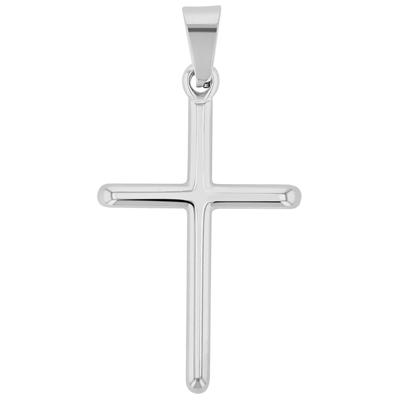 Kreuzanhänger AKZENT "Mara" Edelstahl - Schlicht & Elegant - Kreuz", silber (silberfarbig), Schmuckanhänger, Damen, Edelstahl