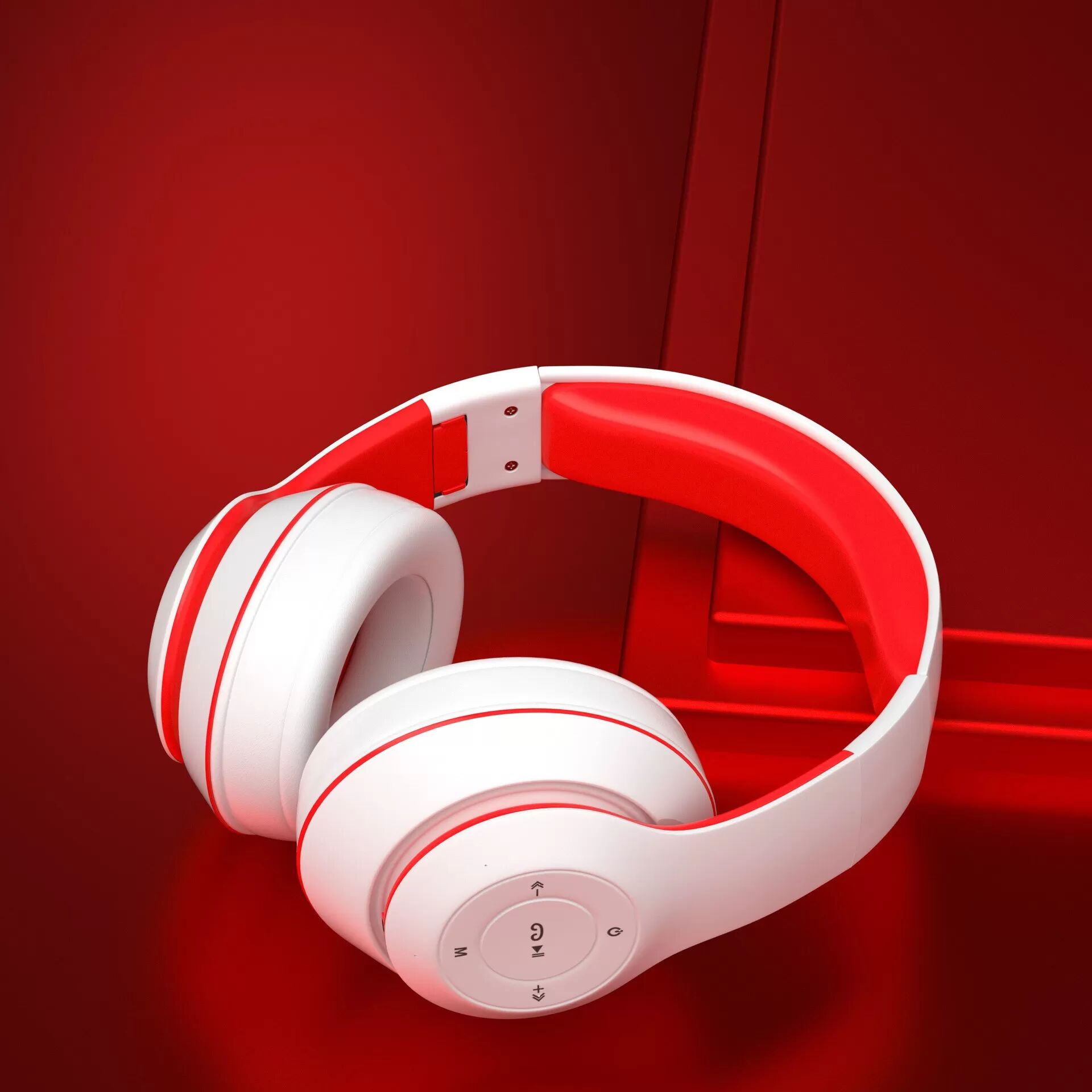 INF Rote Over-Ear-Bluetooth-Kopfhörer - Immersives Audio