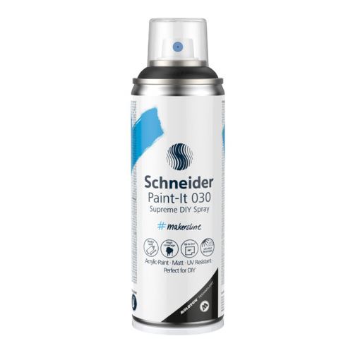 Schneider Paint-It 030 Supreme DIY Acrylspray Sprühfarbe schwarz