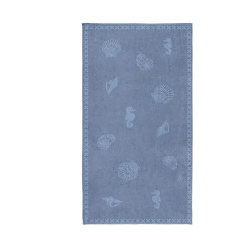 Seahorse Strandlaken Shells Jeans B/D: 100 x 200 cm