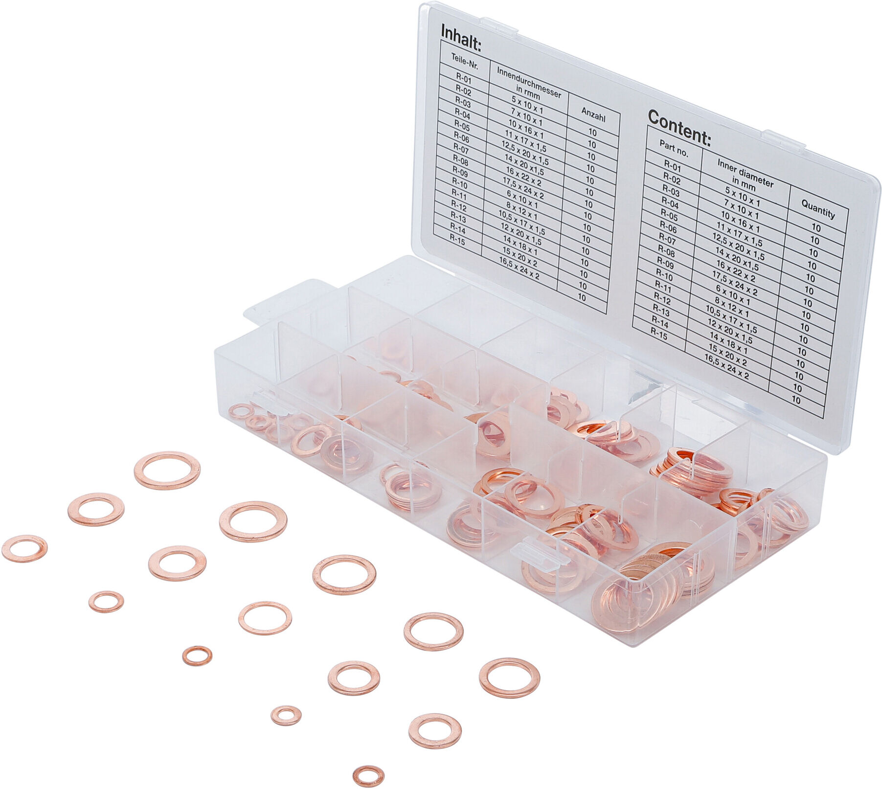 BGS Kupferdichtringsortiment 150-teilig ; BGS technic (8052)
