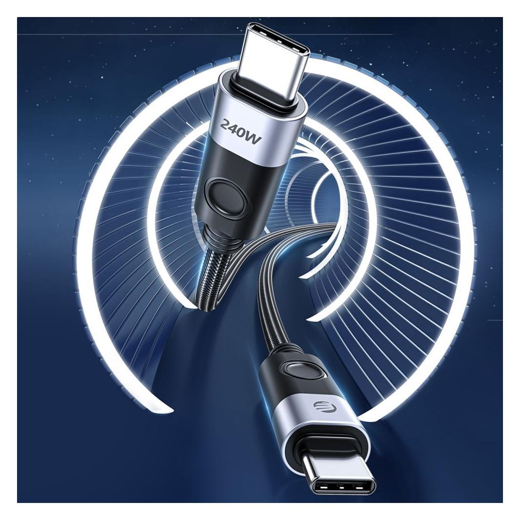 Orico USB C - USB C (0.50 m, USB 4, 240 W) (ORICO-CC240-40-05-BK-BP)
