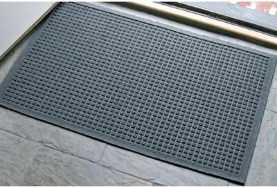 Bungalow Dba Matterly Squares Doormat 35 x 23, 35 x 23, Slate Blue