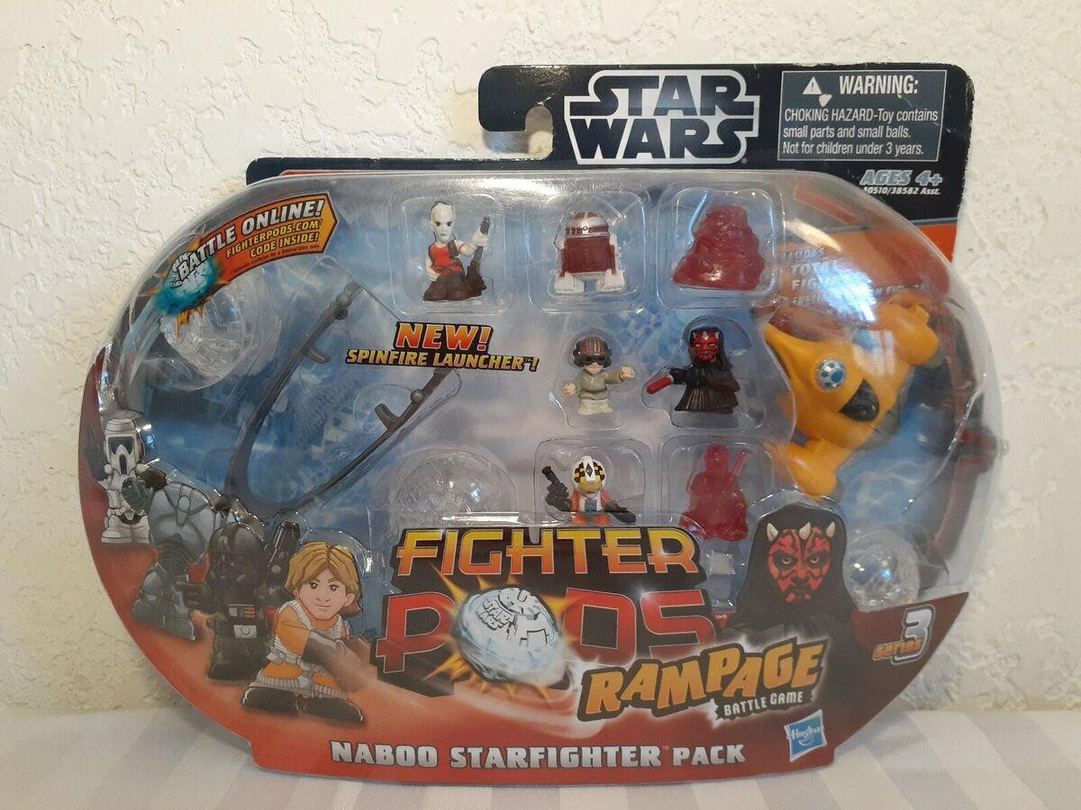 Hasbro Star Wars Fighter Pods Rampage Battle Game Naboo Starfighter