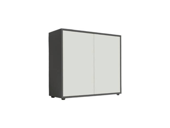 Mid.you Kommode Mailand Typ 4, Anthrazit, Weiß, Kunststoff, 3 Fächer, 79x73x33 cm, erweiterbar, stehend, Wohnzimmer, Kommoden & Sideboards, Kommoden