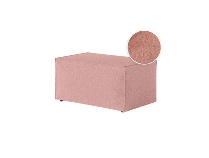 CLARISSE - Pouf en tissu bouclette - Rose