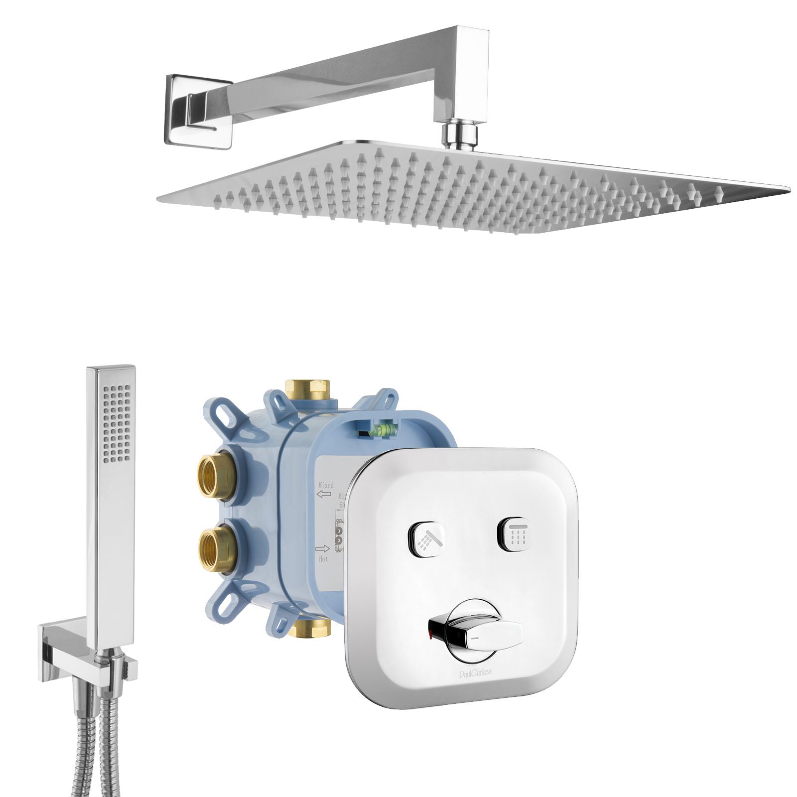 PaulGurkes Regendusche Unterputz Shower Select Action Set 30cm Dusche komplett
