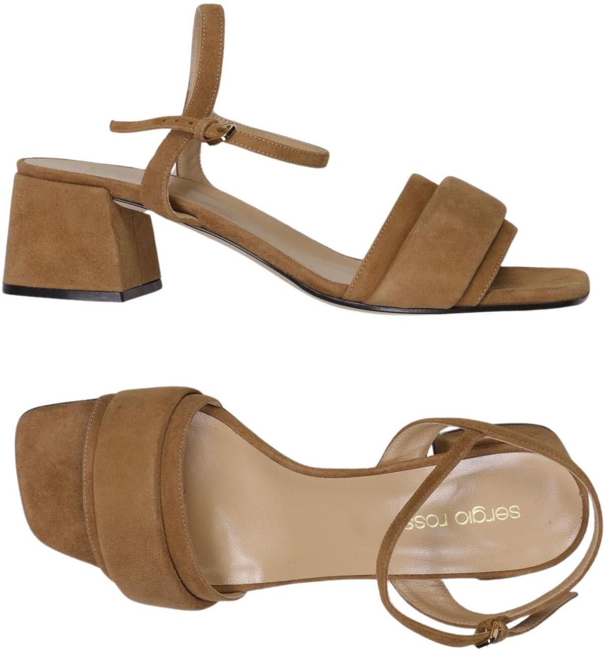 Sergio Rossi Damen Sandalen, Braun, Gr. EU 38, Leder - Second Hand