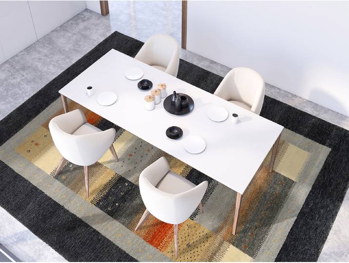 Wollteppich Agni Fire Multicolor 250 x 300cm Wolle