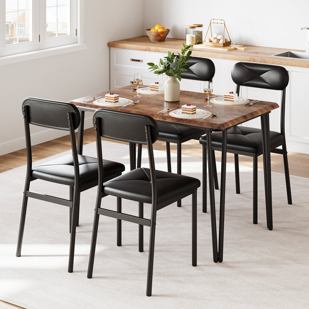 Rio 4 Person MDF Dining Set Brown