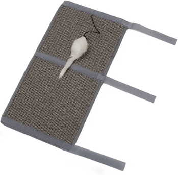 Inspire Curations SisalGuard Table Leg Cat Scratcher Wraparound Furniture Protector For Cats grey m