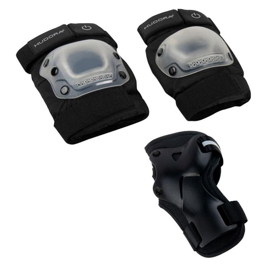 Hudora Protektoren LED (L, Ellbogenschoner, Knieschoner, Einzelstück) (83012/00)