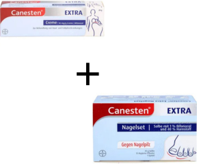Bayer CANESTEN Extra Creme + Nagelset