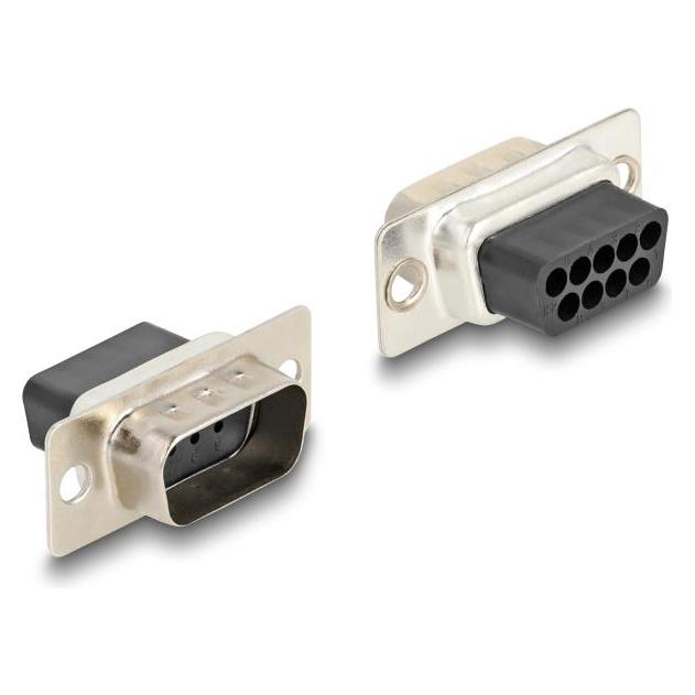 Delock D-Sub 9 Pin Stecker zu RJ45 Buchse Montagesatz weiss (67102)