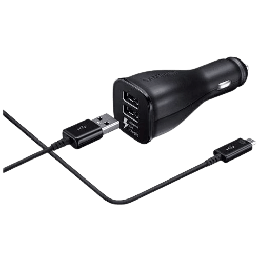 Samsung Dual Kfz-Schnellladegerät USB + USB-C-Kabel EP-LN920 Schwarz