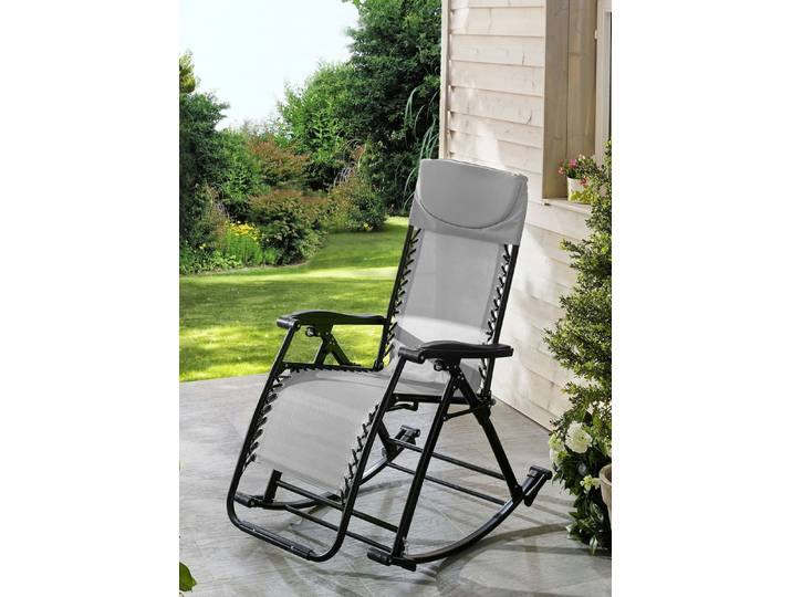 Schaukelstuhl 2in1, Grau