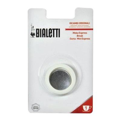 BIALETTI Mikrofiltergitter + 3 Dichtungen für Moka / Dama 1 Tasse 0800001
