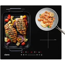 CIARRA Flex-Induktions-Kochfeld 60cm Kochfelder 4-Zonen Einbau Induktionskochfeld BOOST Flex Zone VM4BFBIH