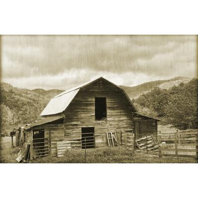 Fototapete PAPERMOON "VINTAGE-NATUR LANDSCHAFT SCHWARZ WEIßBÄUME WANDBILD", bunt, B:4m L:2,6m, Vlies, Tapeten