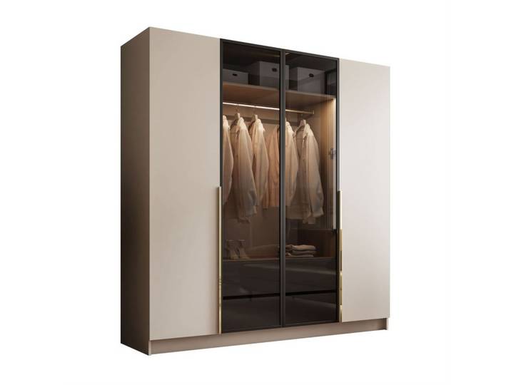 VIERTÜRIGER Schrank ATRIUM mit Glasfront