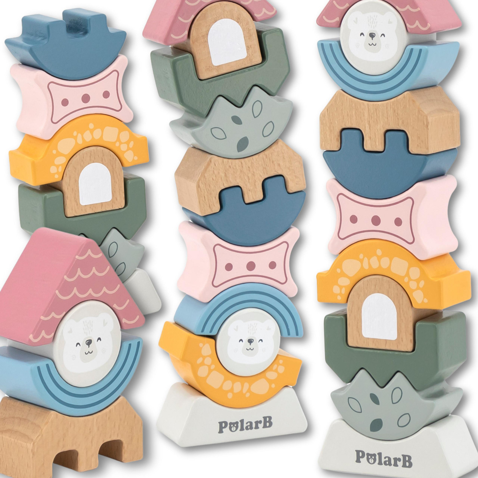 Vigatoys Viga Polarb houten evenwichtstorenpuzzel