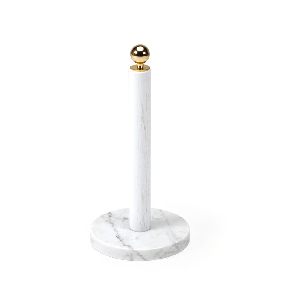 Scherlin Keukenrolhouder Wit met messing knop