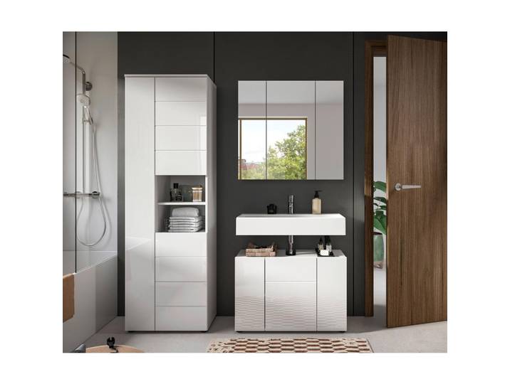 BADEZIMMER Vira Weiß B: 142 cm