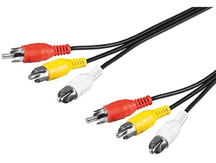 Goobay 50383 verbindingskabel audio video composiet, 3 x cinch, 5 m lengte