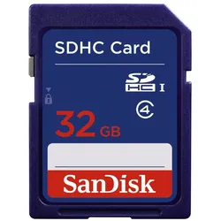 Sandisk Standard Memory Card (32 GB, SDHC, UHS-I), Speicherkarte, Blau