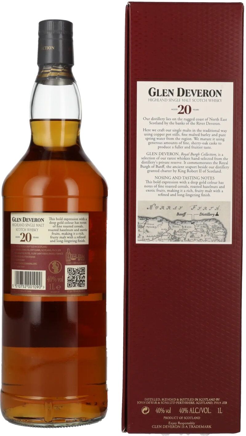 The Glen Deveron Glen Deveron 20 Years Old Highland Single Malt 40% Vol. 1l in Geschenkbox